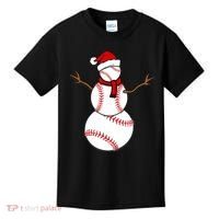 Funny Christmas Baseball Balls Santa Snowman TShirt TShirt Kids T-Shirt thumb 0