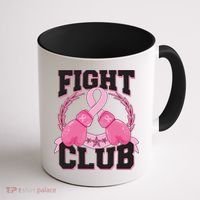 Fight Club Breast Cancer Awareness Warrior Coffee Mug thumb 1