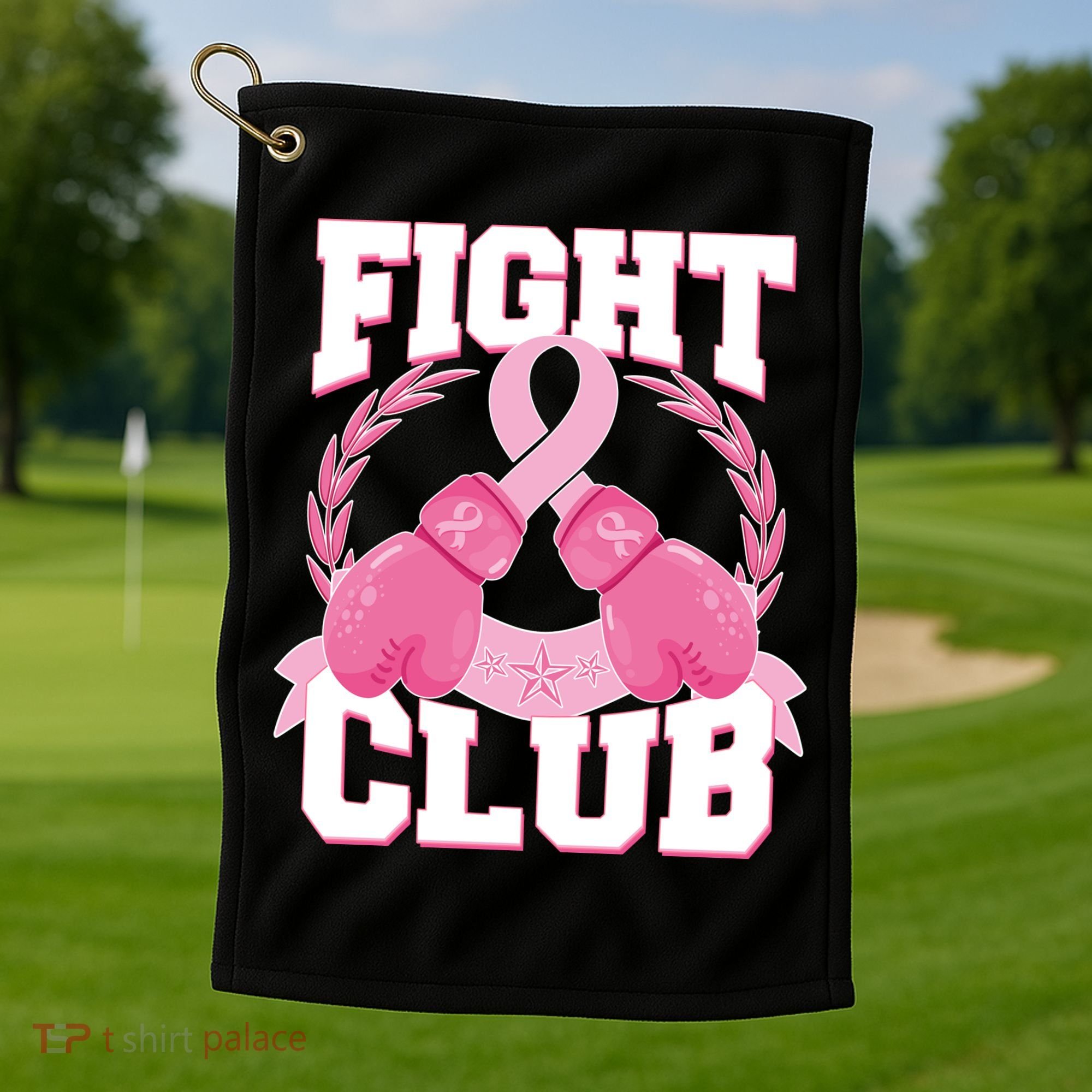 Fight Club Breast Cancer Awareness Warrior Golf Towel