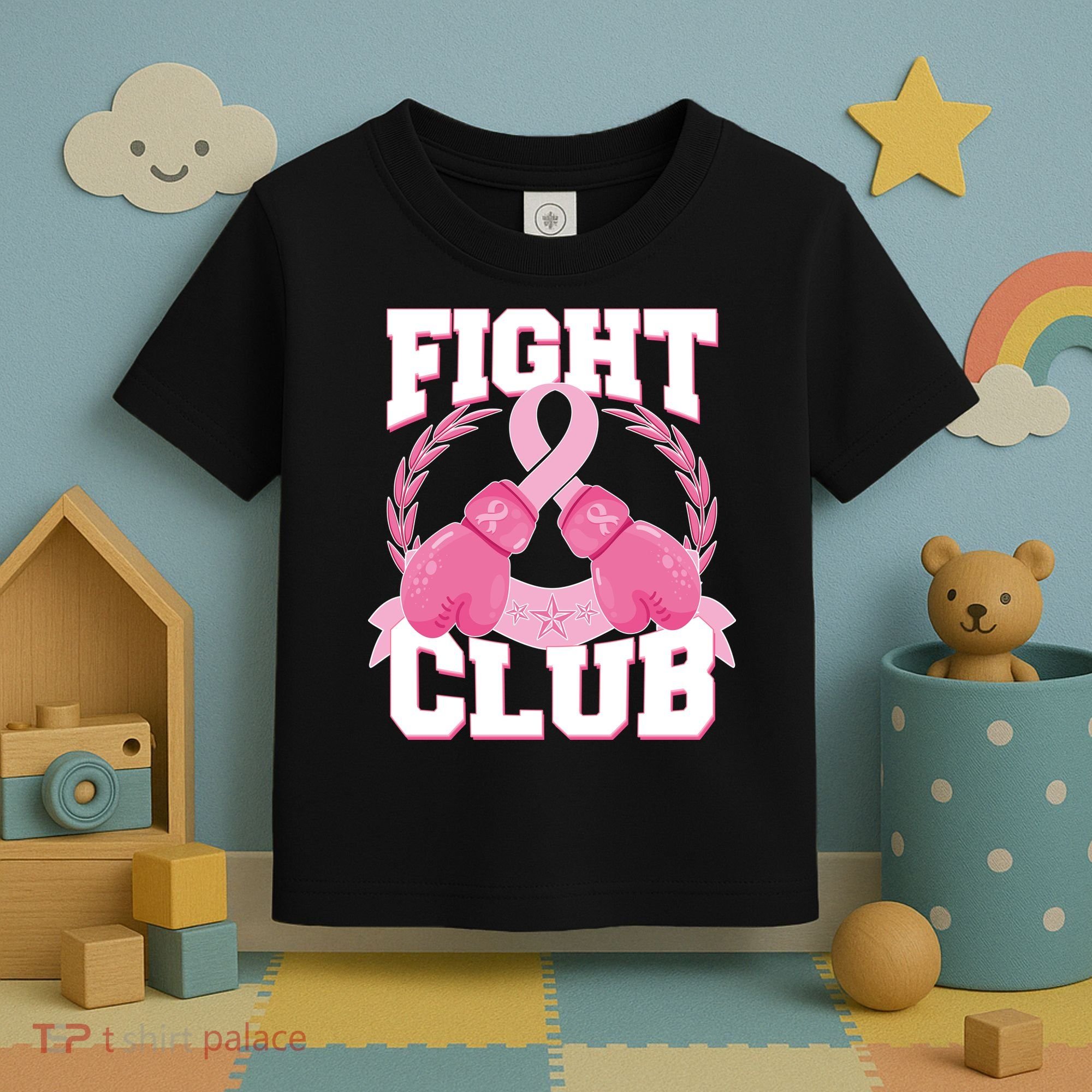 Fight Club Breast Cancer Awareness Warrior Toddler T-Shirt