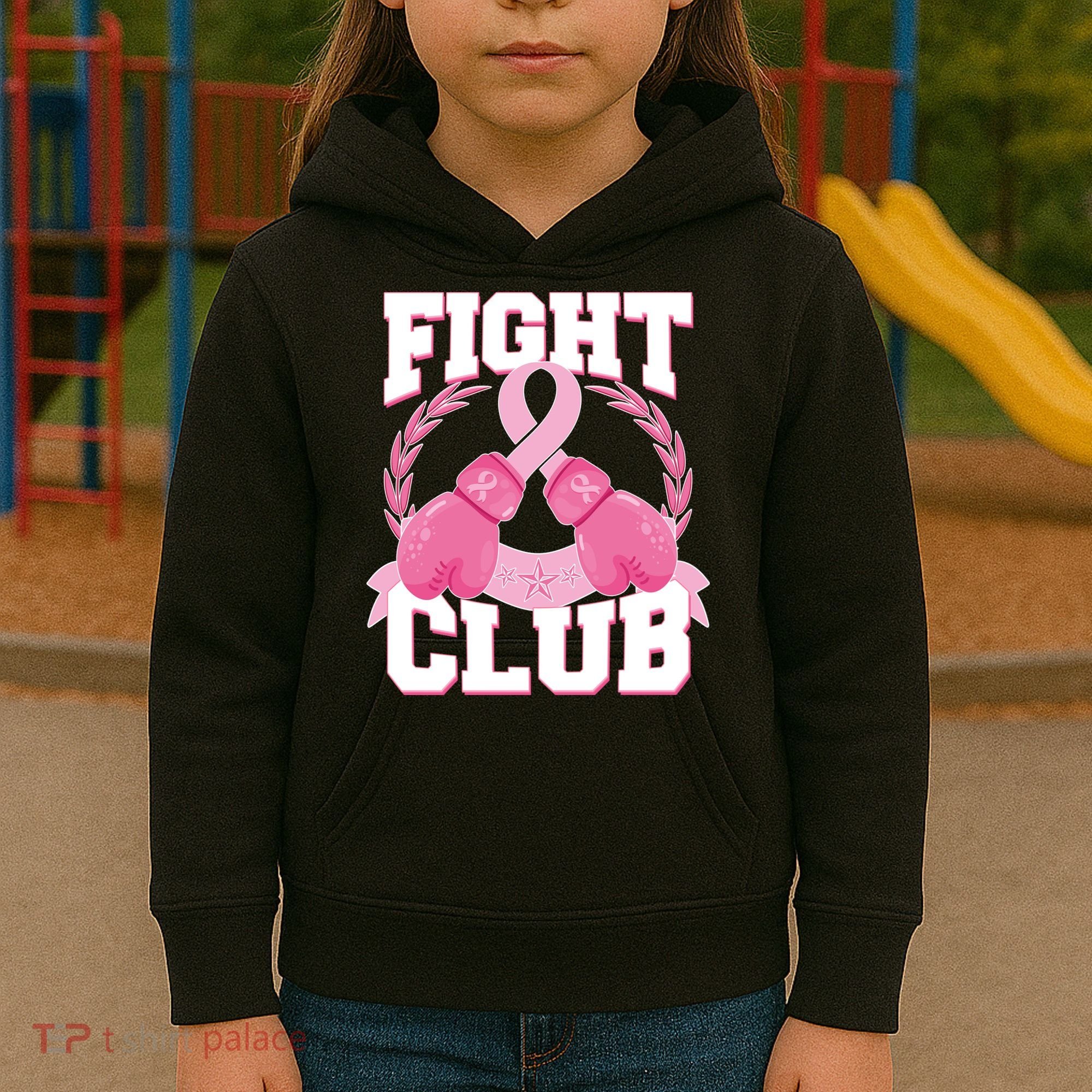 Fight Club Breast Cancer Awareness Warrior Kids Hoodie