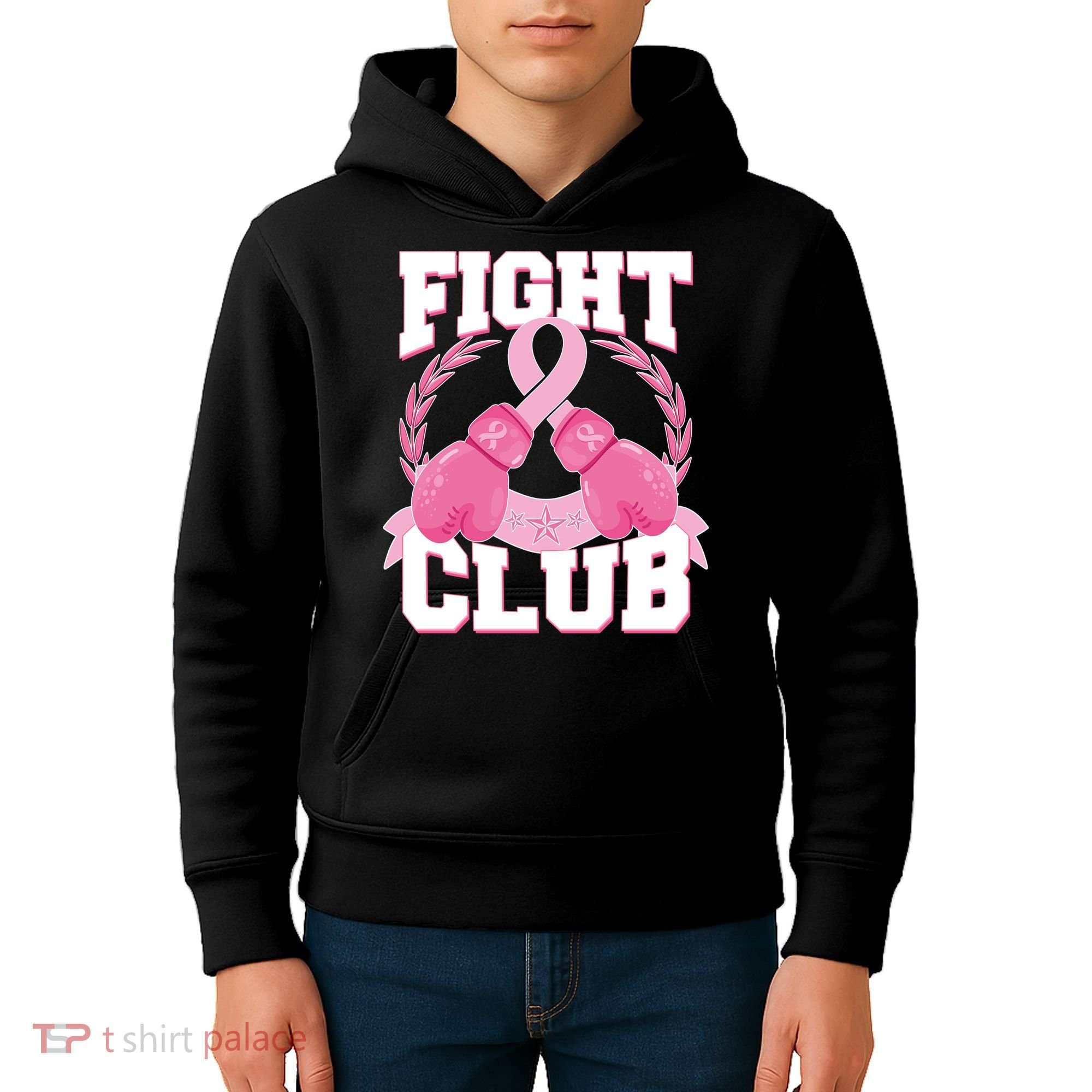 Fight Club Breast Cancer Awareness Warrior Kids Hoodie