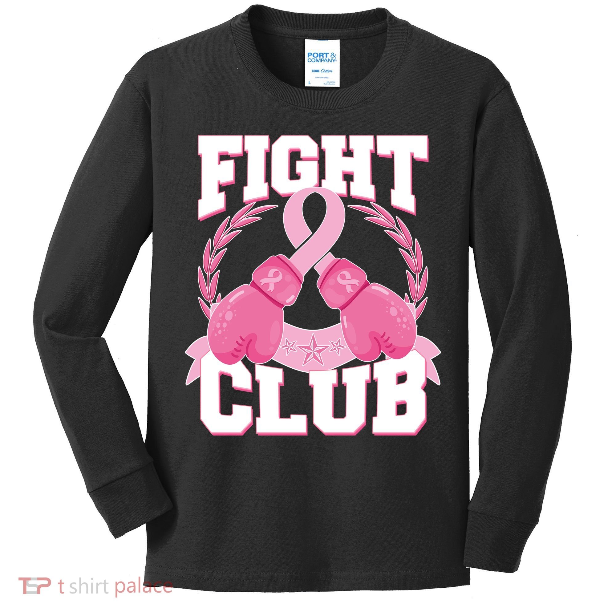 Fight Club Breast Cancer Awareness Warrior Kids Long Sleeve Shirt