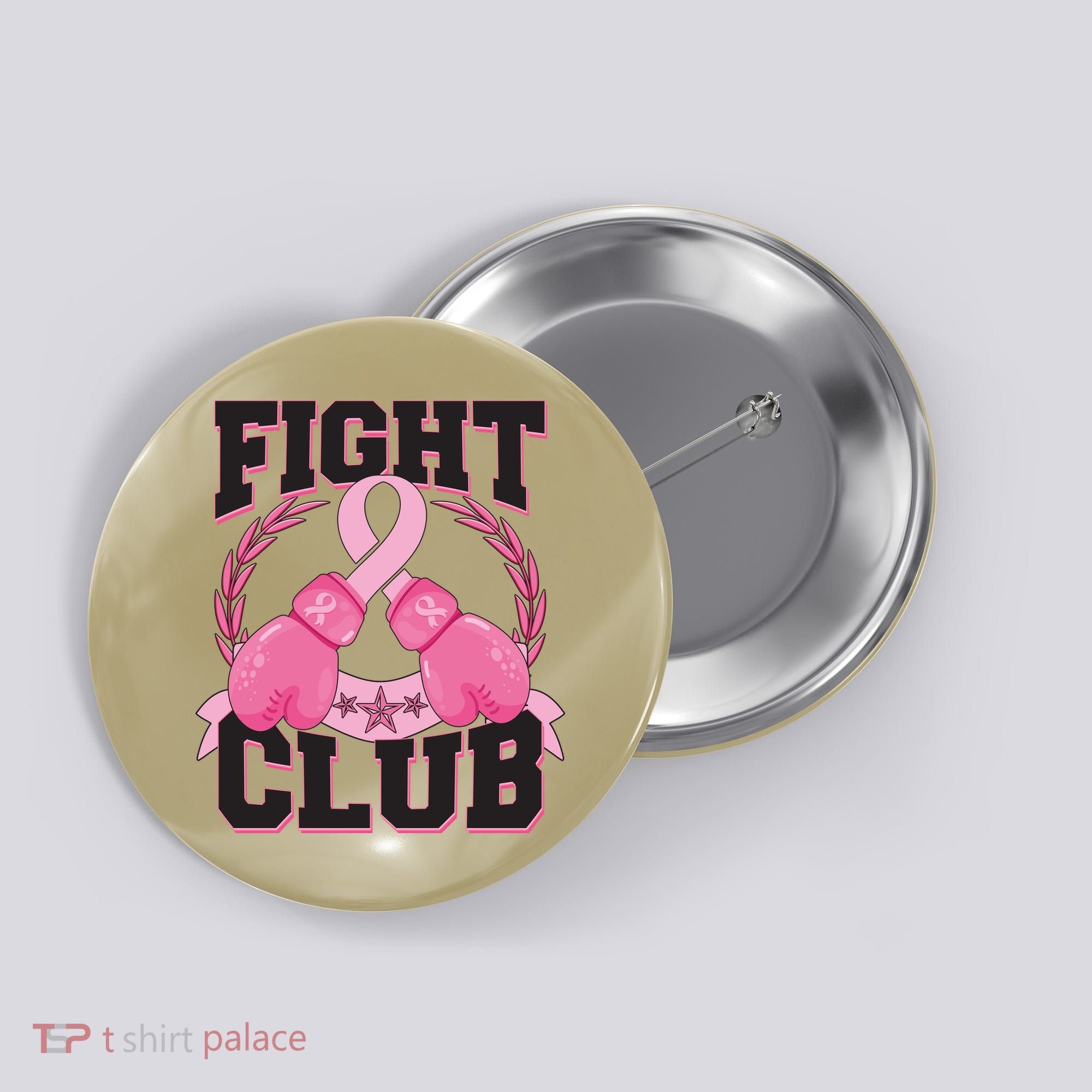 Fight Club Breast Cancer Awareness Warrior Button