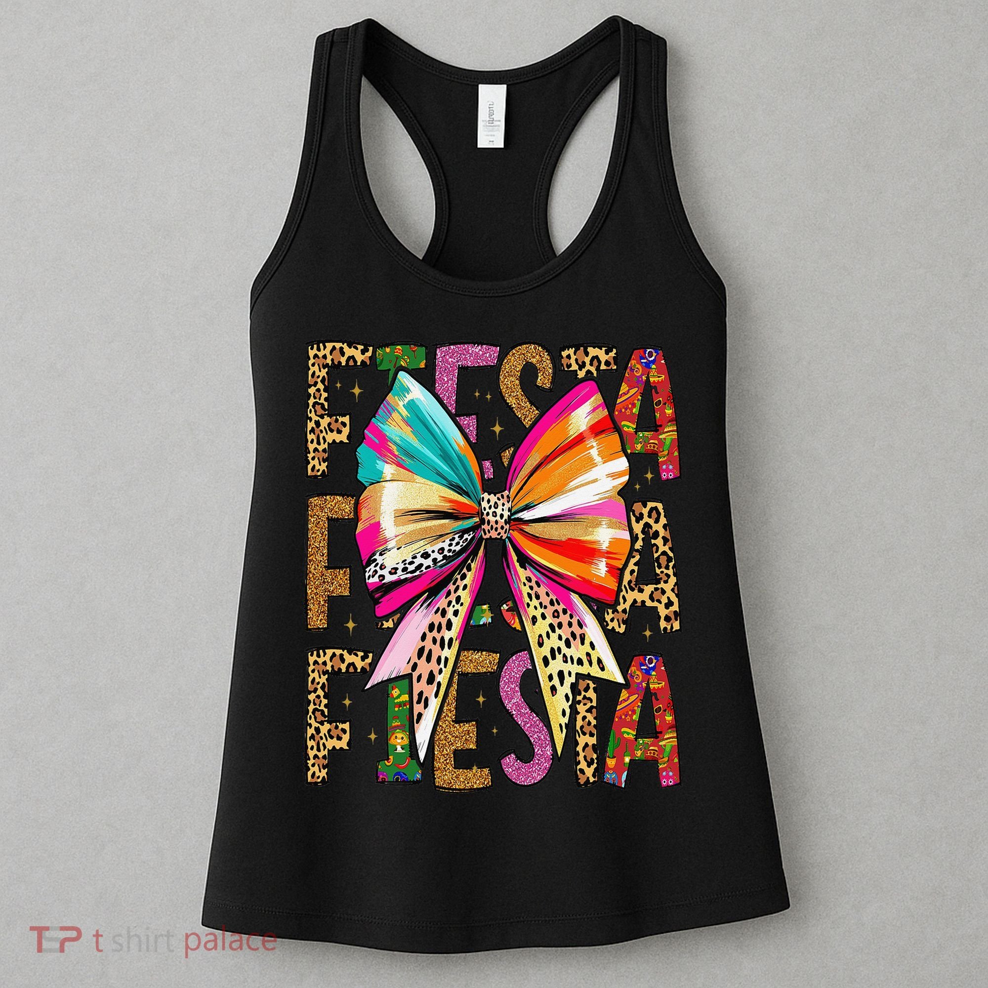 Fiesta Coquette Bow Cinco De Mayo Mexican Fiesta Women Girl Women's Tank Top