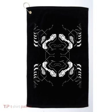Futuristic Circuit Board Pattern Design Golf Towel