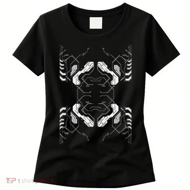 Futuristic Circuit Board Pattern Design Women's T-Shirt