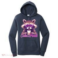 Funny Cute But Feral Coffee Raccoon Women's Hoodie thumb 0
