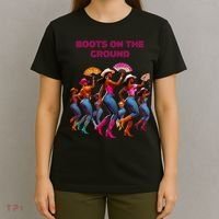 Funny Cowgirl Boots Bling Cute Love Country Life T-Shirt thumb 4