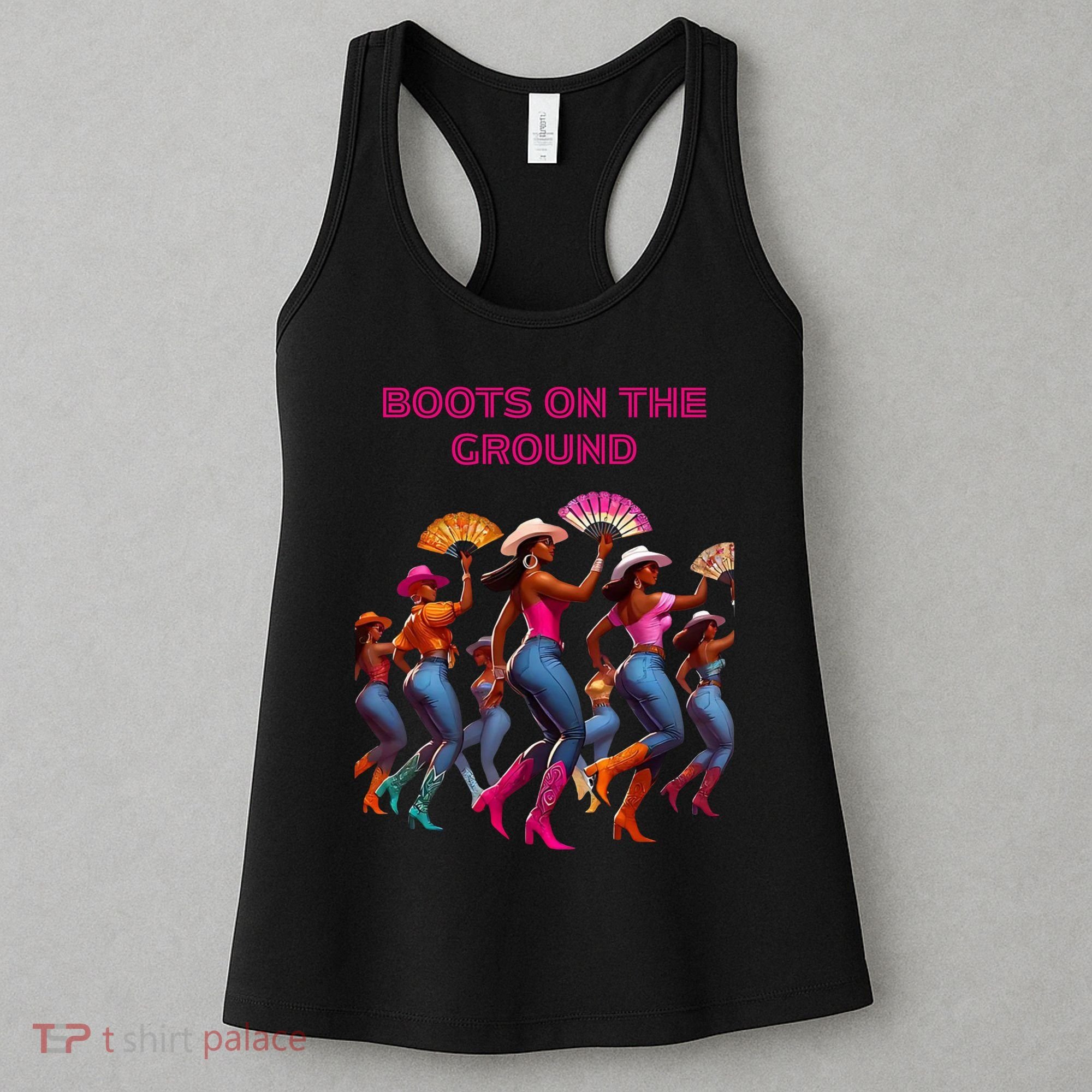 Funny Cowgirl Boots Bling Cute Love Country Life Women's Tank Top