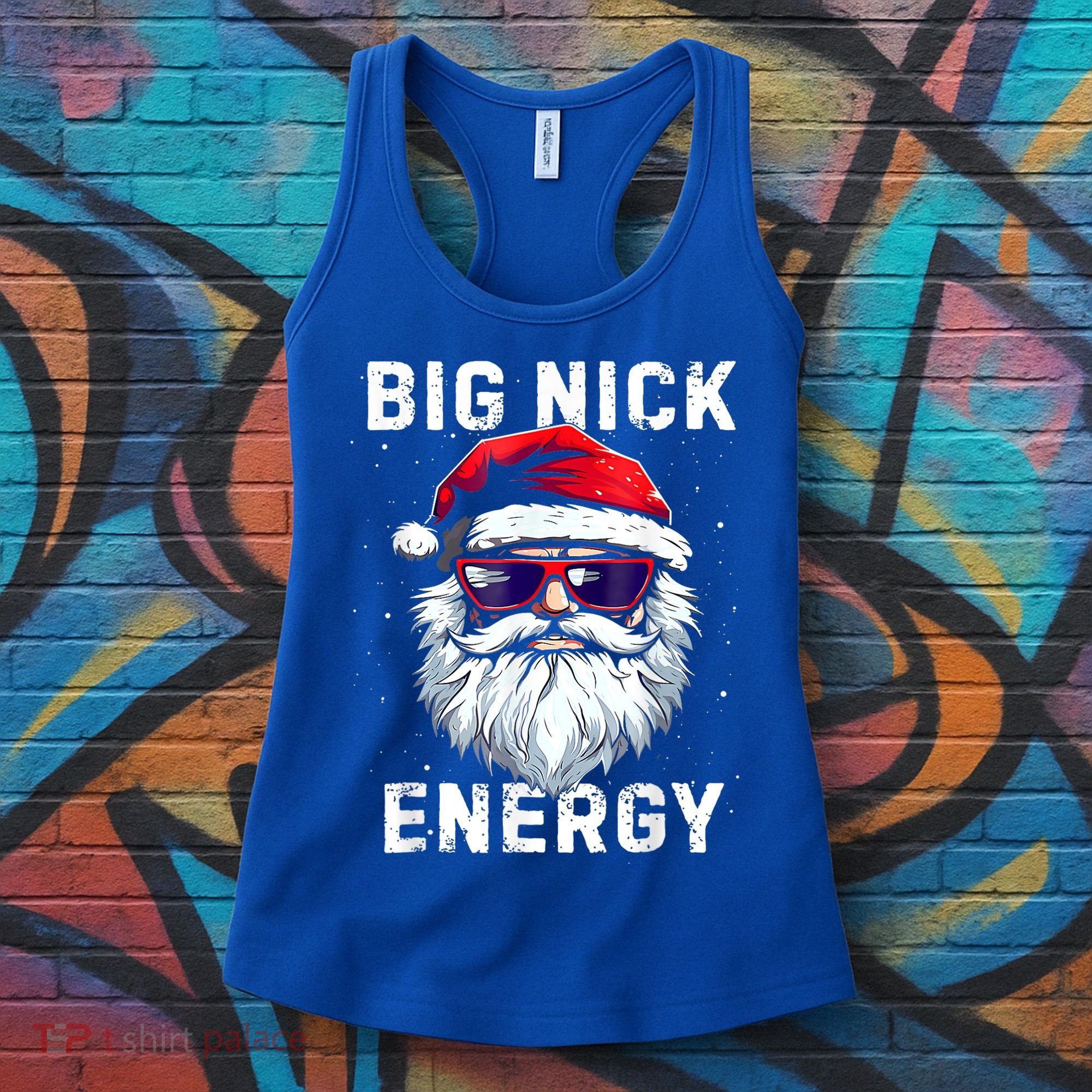 Funny Christmas Big Nick Energy Santa Naughty Adult Humor Women's Tank Top