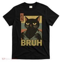 Funny Cat Bruh Meme Japanese Anime  T-Shirt thumb 0