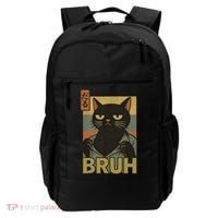 Funny Cat Bruh Meme Japanese Anime  Backpack thumb 0