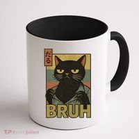 Funny Cat Bruh Meme Japanese Anime  Coffee Mug thumb 1