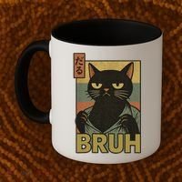 Funny Cat Bruh Meme Japanese Anime  Coffee Mug thumb 2