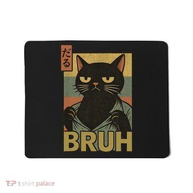 Funny Cat Bruh Meme Japanese Anime  Mousepad