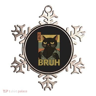 Funny Cat Bruh Meme Japanese Anime  Ornament