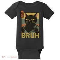 Funny Cat Bruh Meme Japanese Anime  Baby Bodysuit thumb 0