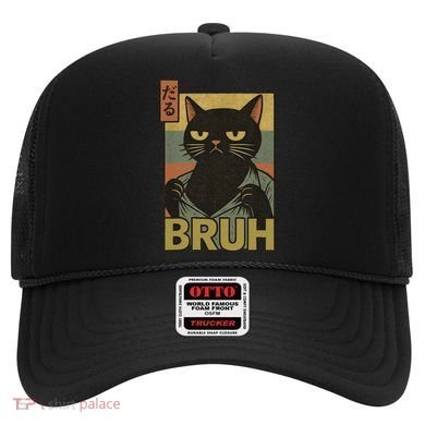 Funny Cat Bruh Meme Japanese Anime  Hat