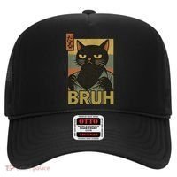 Funny Cat Bruh Meme Japanese Anime  Hat thumb 0