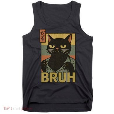 Funny Cat Bruh Meme Japanese Anime  Tank Top