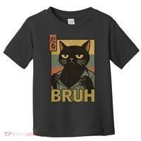 Funny Cat Bruh Meme Japanese Anime  Toddler T-Shirt thumb 0
