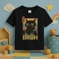 Funny Cat Bruh Meme Japanese Anime  Toddler T-Shirt thumb 3