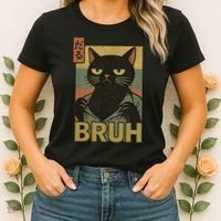 Funny Cat Bruh Meme Japanese Anime  Women's T-Shirt thumb 2