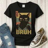 Funny Cat Bruh Meme Japanese Anime  Women's T-Shirt thumb 3