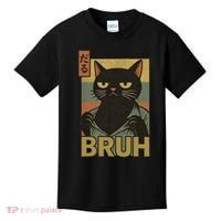 Funny Cat Bruh Meme Japanese Anime  Kids T-Shirt thumb 0