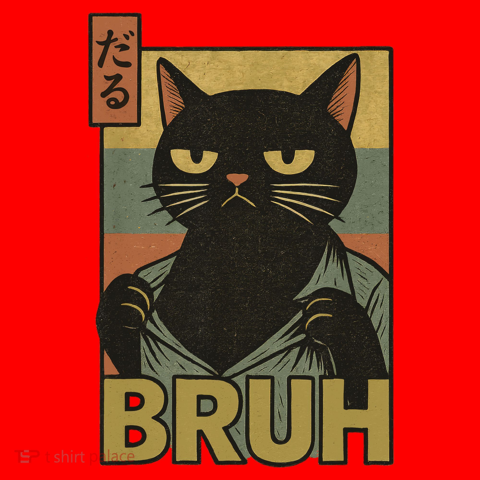 Funny Cat Bruh Meme Japanese Anime  Santa Hat