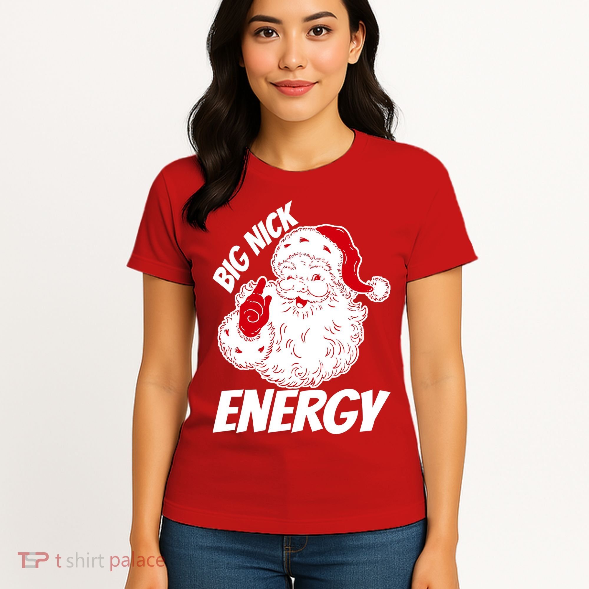 Funny Christmas Big Nick Energy Sweatshirt Santa Claus  Women's T-Shirt