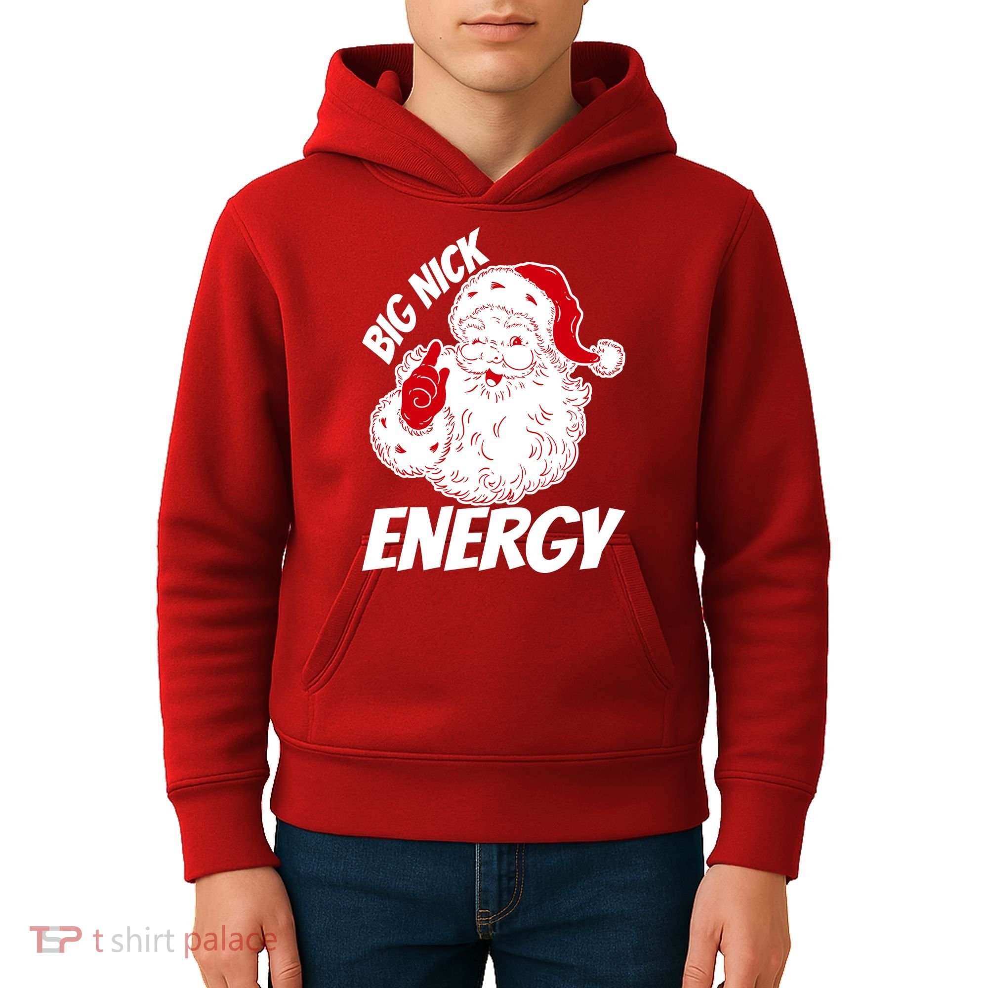Funny Christmas Big Nick Energy Sweatshirt Santa Claus  Kids Hoodie