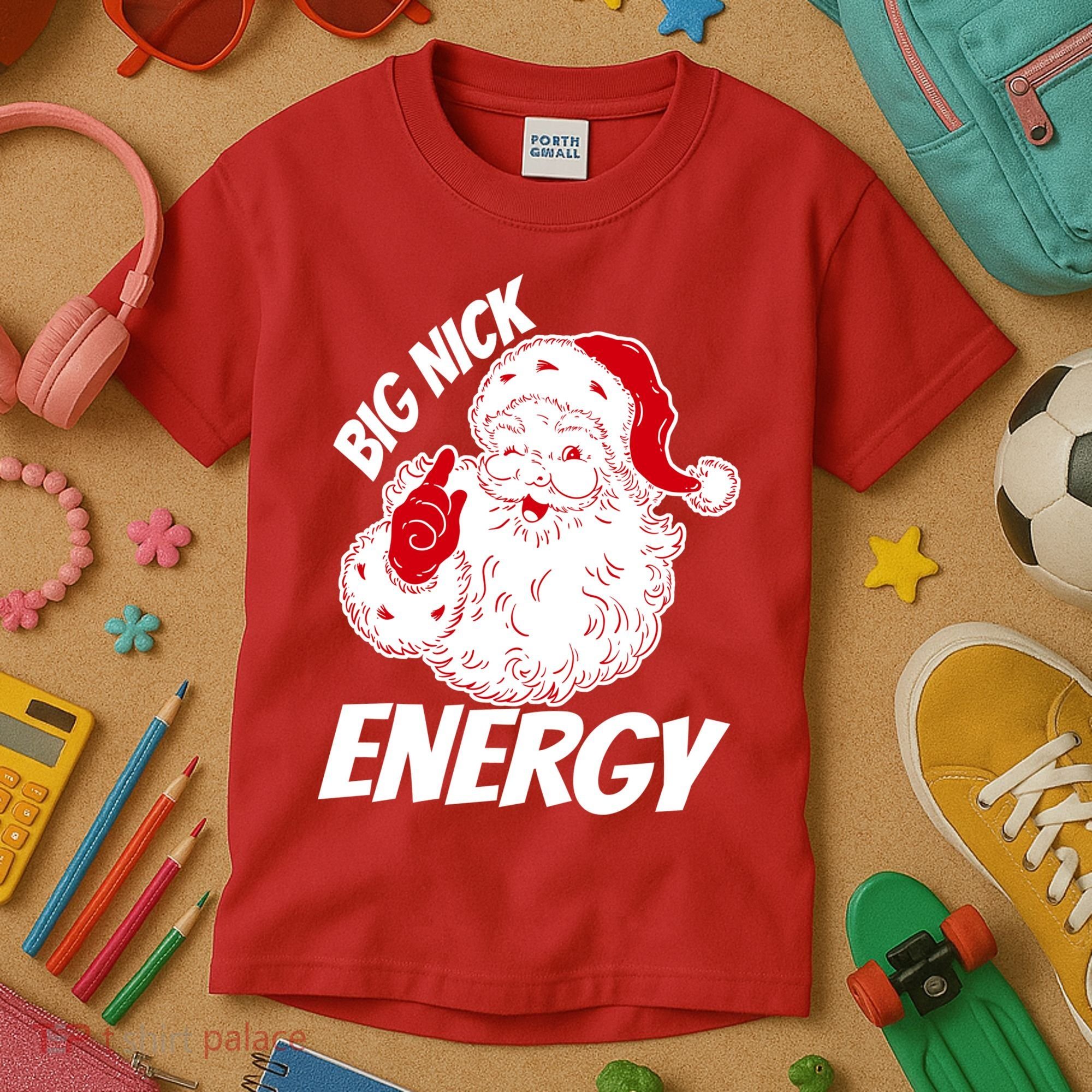 Funny Christmas Big Nick Energy Sweatshirt Santa Claus  Kids T-Shirt