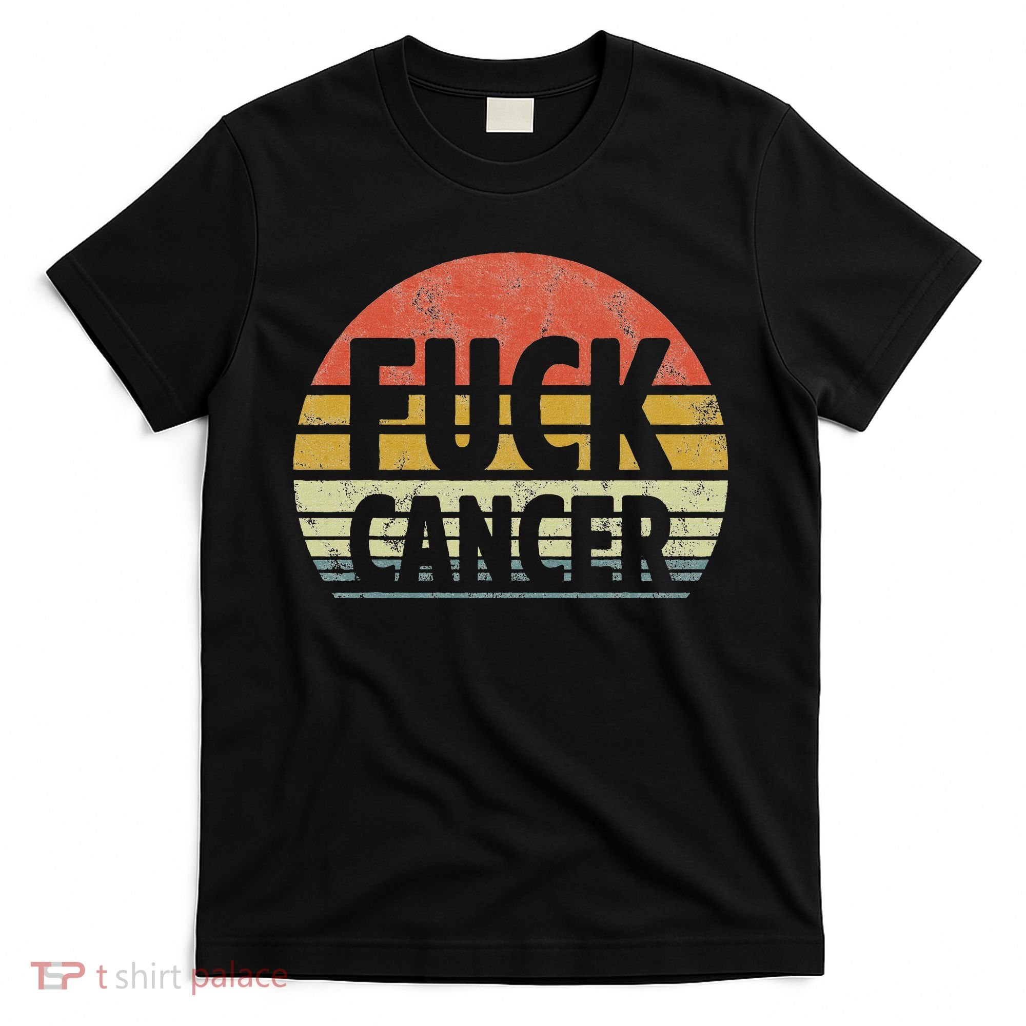 Fuck Cancer Breast Cancer Awareness Gift Retro Distressed T-Shirt