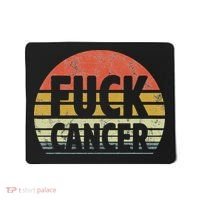 Fuck Cancer Breast Cancer Awareness Gift Retro Distressed Mousepad thumb 0