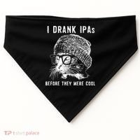 Funny Cat Beer IPA S For Women Funny Cat Lover Gift USA-Made Doggie Bandana thumb 0