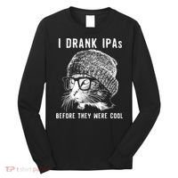 Funny Cat Beer IPA S For Women Funny Cat Lover Gift Long Sleeve Shirt thumb 0