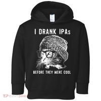 Funny Cat Beer IPA S For Women Funny Cat Lover Gift Toddler Hoodie thumb 0
