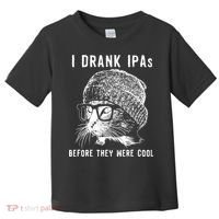 Funny Cat Beer IPA S For Women Funny Cat Lover Gift Toddler T-Shirt thumb 0