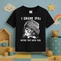 Funny Cat Beer IPA S For Women Funny Cat Lover Gift Toddler T-Shirt thumb 3