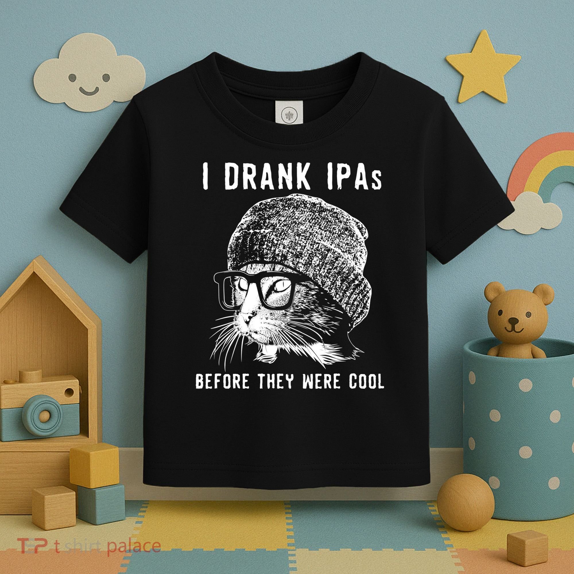 Funny Cat Beer IPA S For Women Funny Cat Lover Gift Toddler T-Shirt