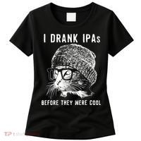 Funny Cat Beer IPA S For Women Funny Cat Lover Gift Women's T-Shirt thumb 0