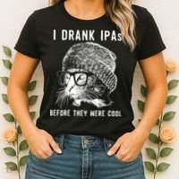 Funny Cat Beer IPA S For Women Funny Cat Lover Gift Women's T-Shirt thumb 2