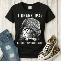 Funny Cat Beer IPA S For Women Funny Cat Lover Gift Women's T-Shirt thumb 3