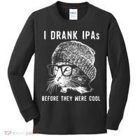 Funny Cat Beer IPA S For Women Funny Cat Lover Gift Kids Long Sleeve Shirt thumb 0