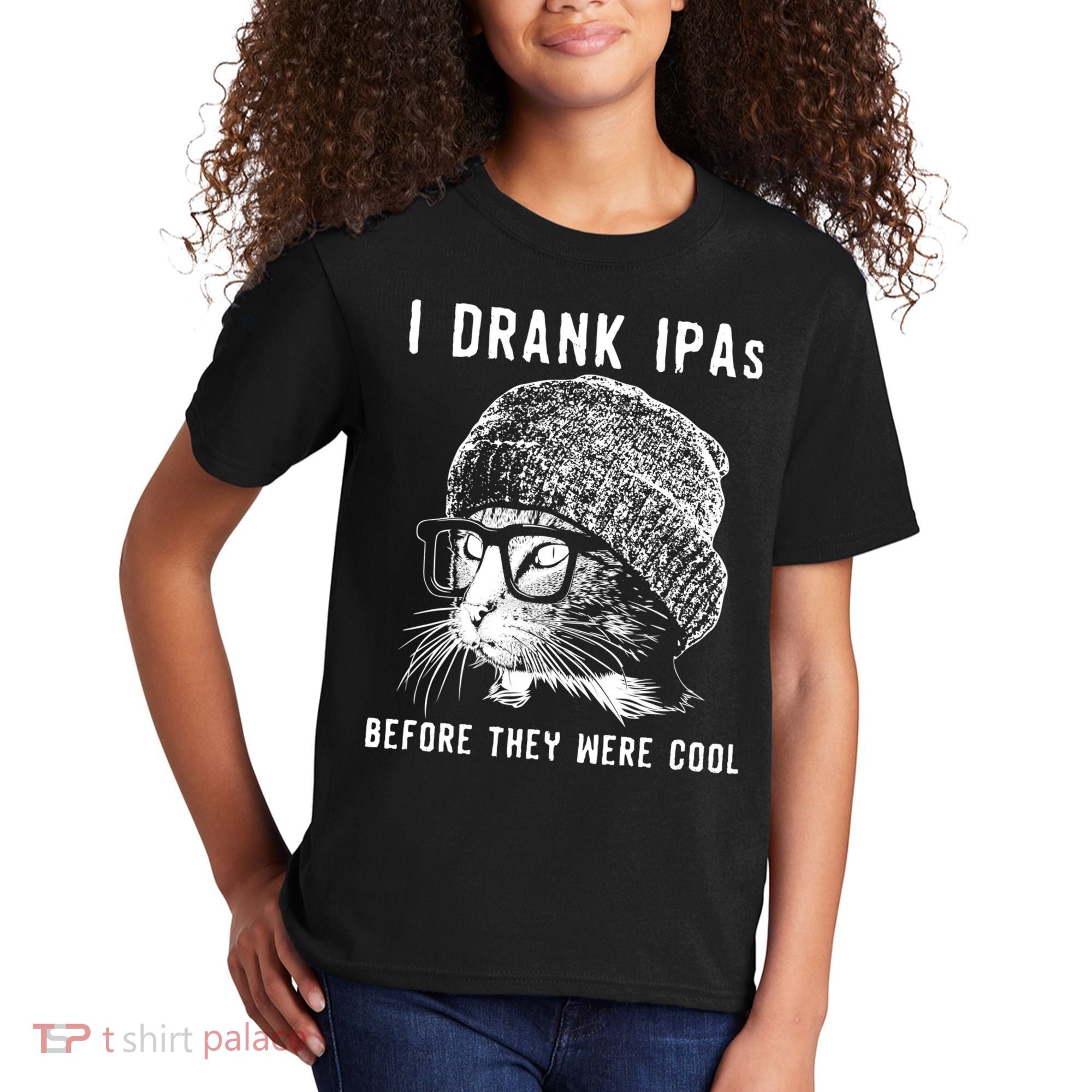 Funny Cat Beer IPA S For Women Funny Cat Lover Gift Kids T-Shirt
