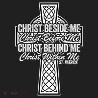 Funny Christ Beside Me Christ Before Me Christ Behind Me Women's Sweatshirt thumb 2