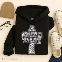 Funny Christ Beside Me Christ Before Me Christ Behind Me Hoodie thumb 4