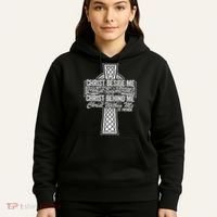 Funny Christ Beside Me Christ Before Me Christ Behind Me Hoodie thumb 5